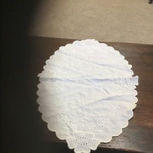 Vintage White Antique Table Topper